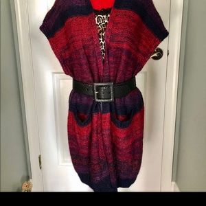 Anthropologie Moth Duster Vest Cardigan Sz Medium / Large